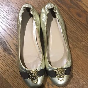 Size 7 Lilly Pulitzer gold slippers